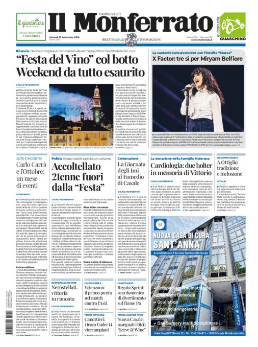 Il Monferrato - Edizione 69 del 22/09/2026